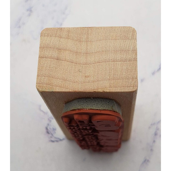 Teachers Can Not Live On Apples Alone Phrase Judith Wood Mounted Rubber Stamp - Picture 5 of 7